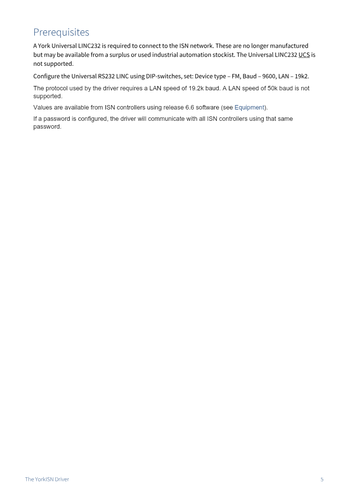 Preview thumbnail of page 5 of the YorkISN Driver Manual PDF document.